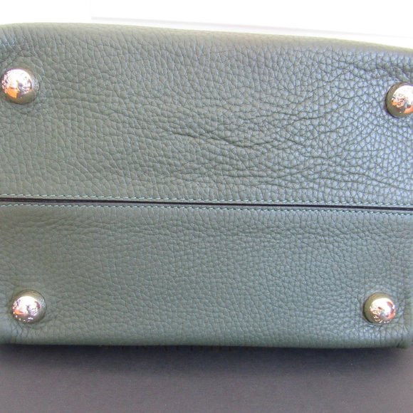 Strathberry Lana Midi Bucket Bag Bottle Green Never Used - Picture 6 of 10